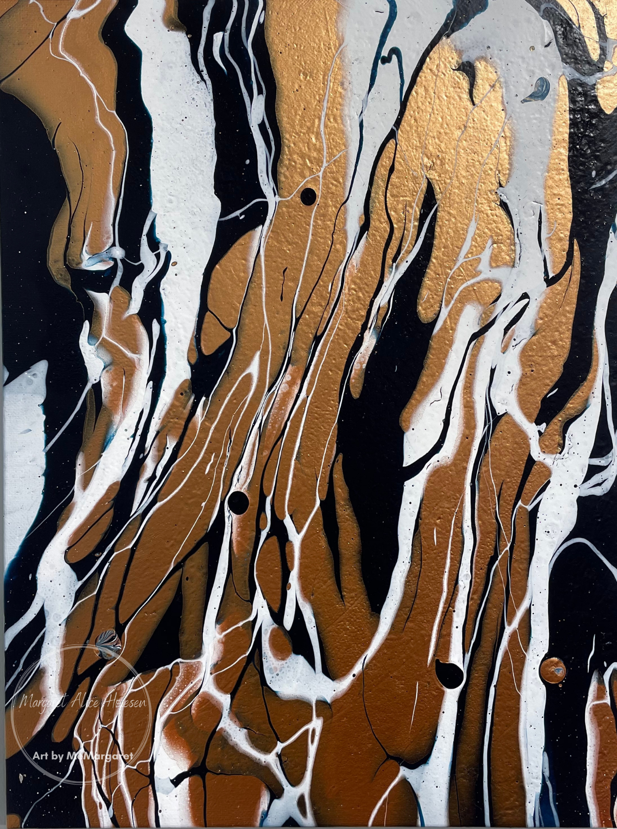 Gull-bronse pouring