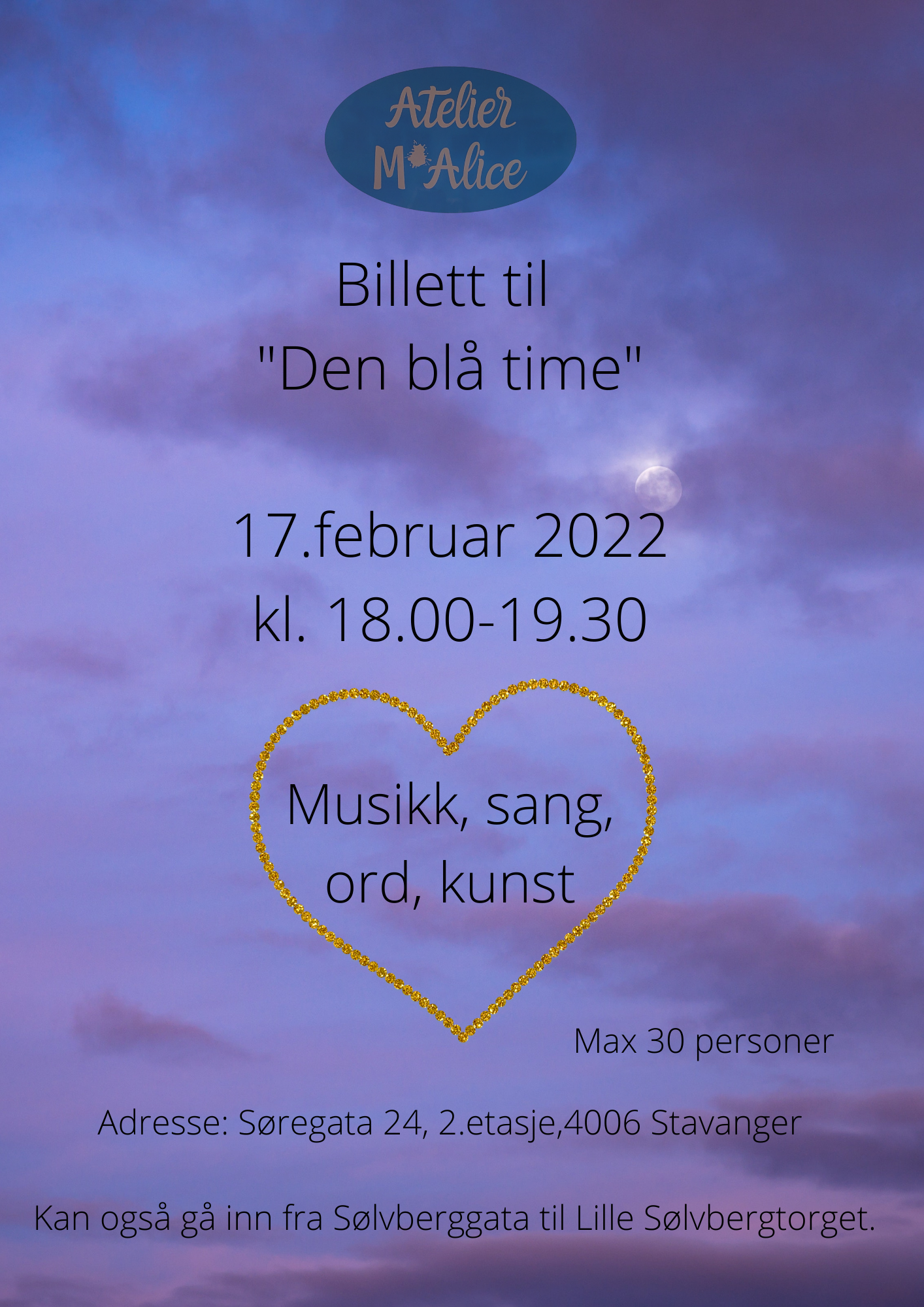 Billett til "Den blå time"